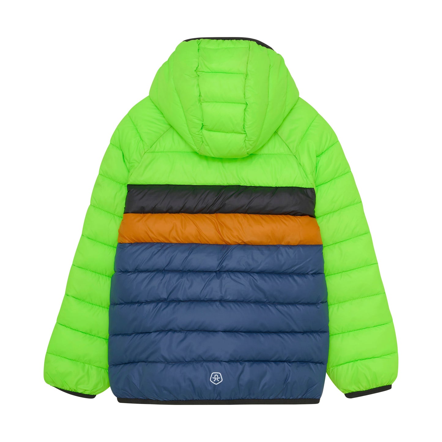 Color Kids Jacket w/Hood Quilted Green Gecko