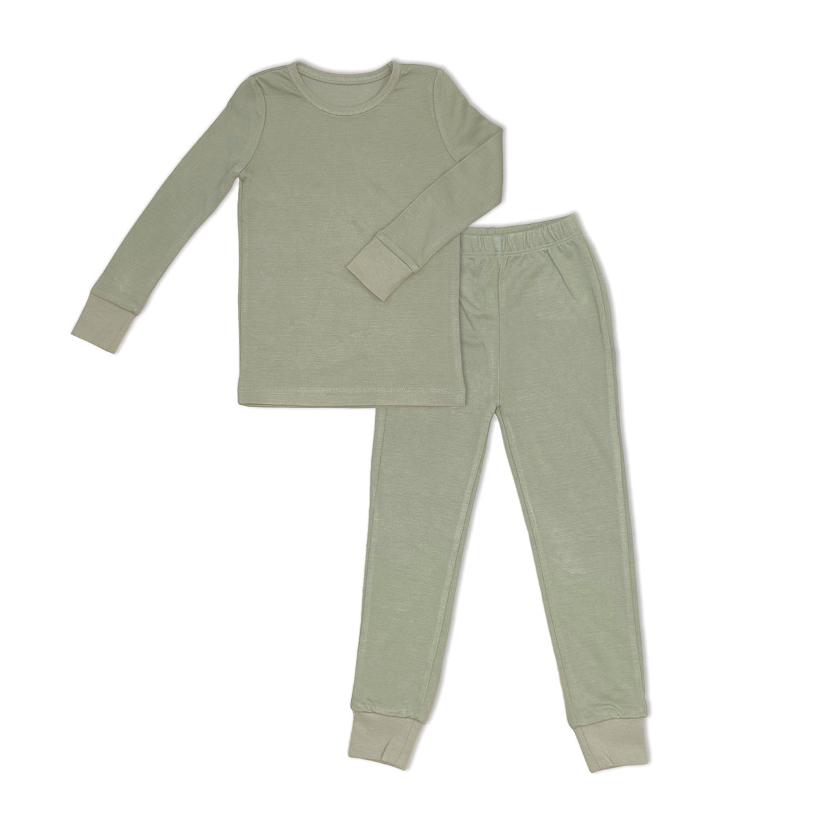 Bamboo Wool Long Sleeve Set (Lily Pad)