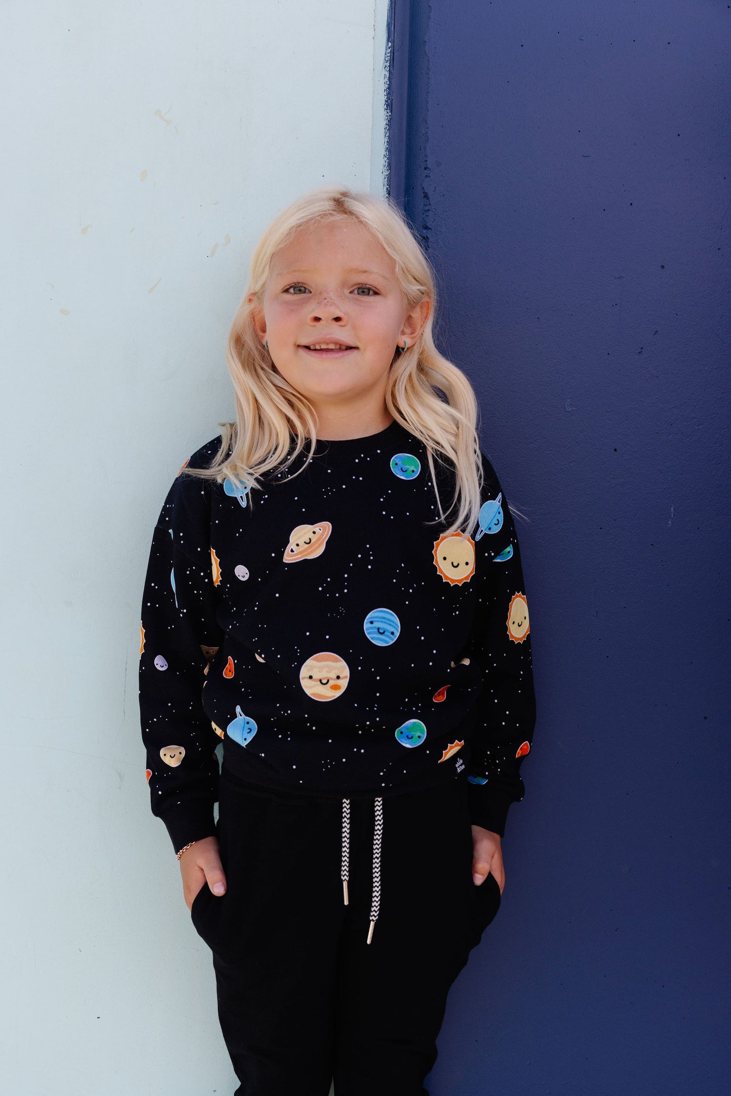 Whistle & Flute Kawaii Space Allover Print Sweatshirt