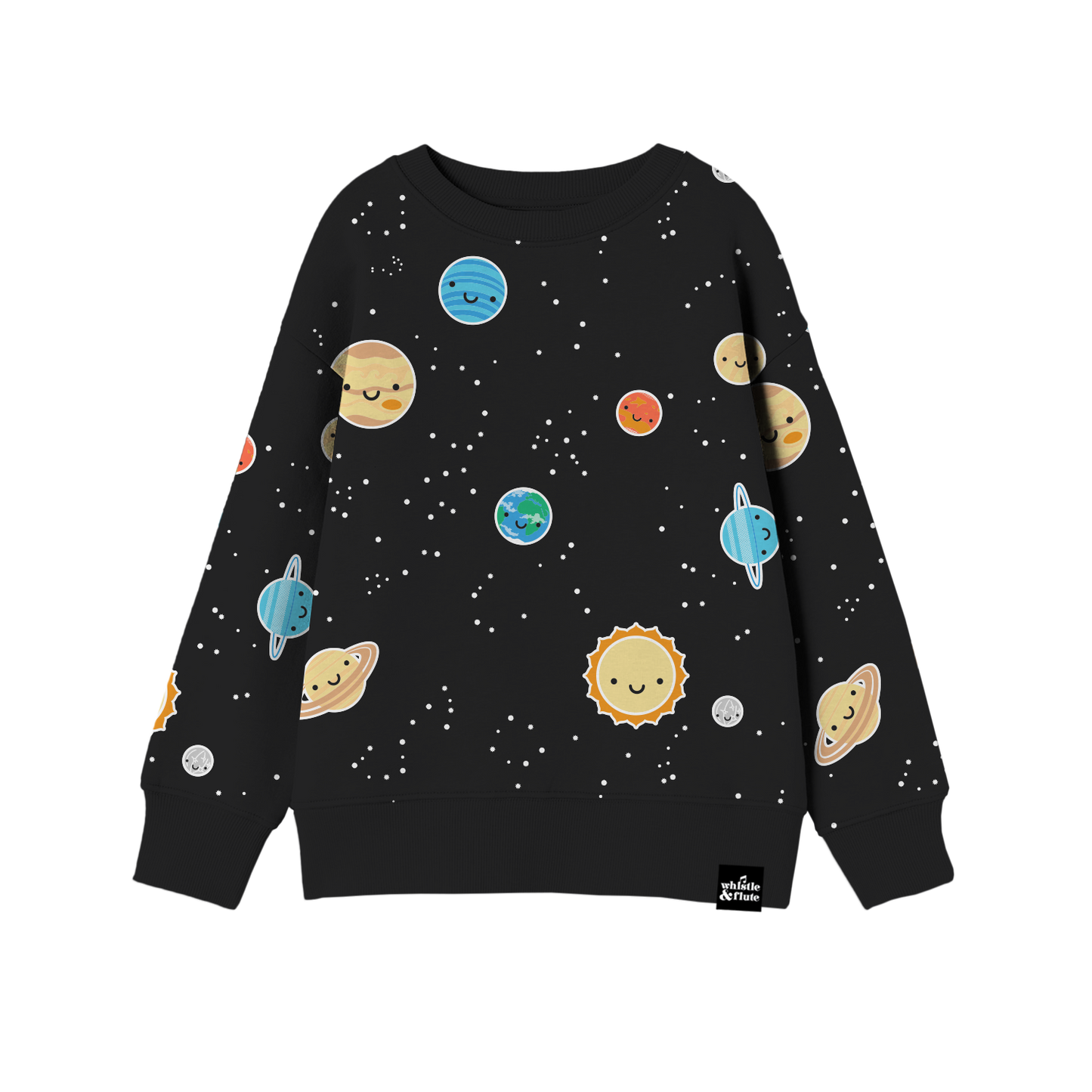 Whistle & Flute Kawaii Space Allover Print Sweatshirt