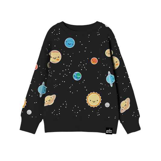 Whistle & Flute Kawaii Space Allover Print Sweatshirt