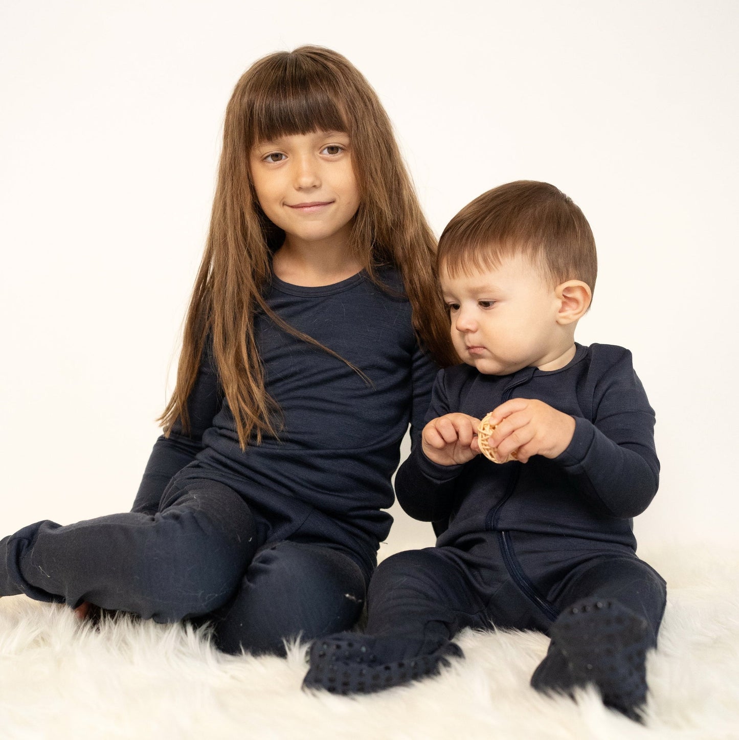 Silkberry Baby Bamboo Wool Long Sleeve Set (Blue Night)