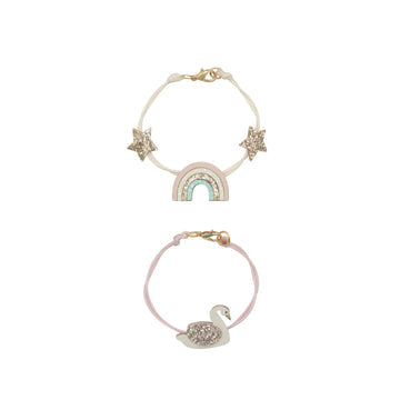 Rockahula: Enchanted Rainbow And Swan Bracelet Set