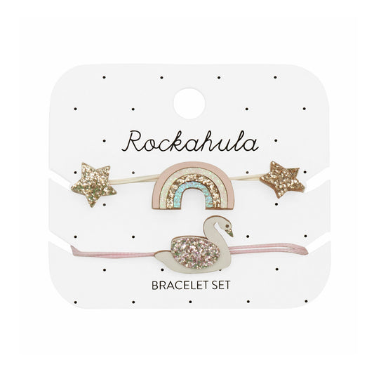 Rockahula: Enchanted Rainbow And Swan Bracelet Set