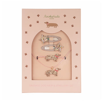 Rockahula: Sausage Dog Hair & Jewellery Set