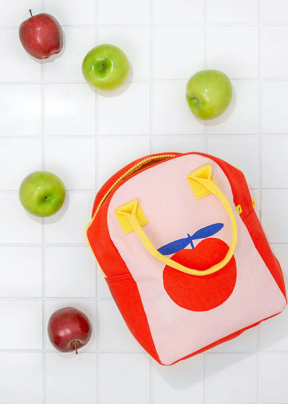 Fluf Zipper Lunch Bag- Red Apple