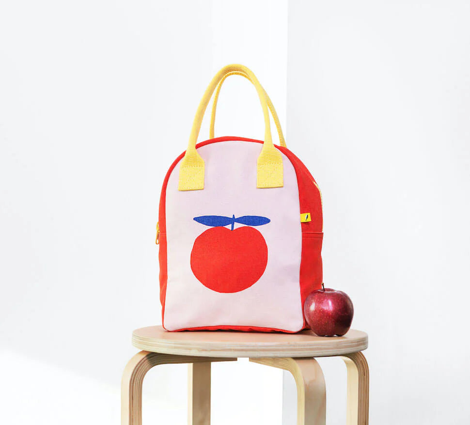 Fluf Zipper Lunch Bag- Red Apple