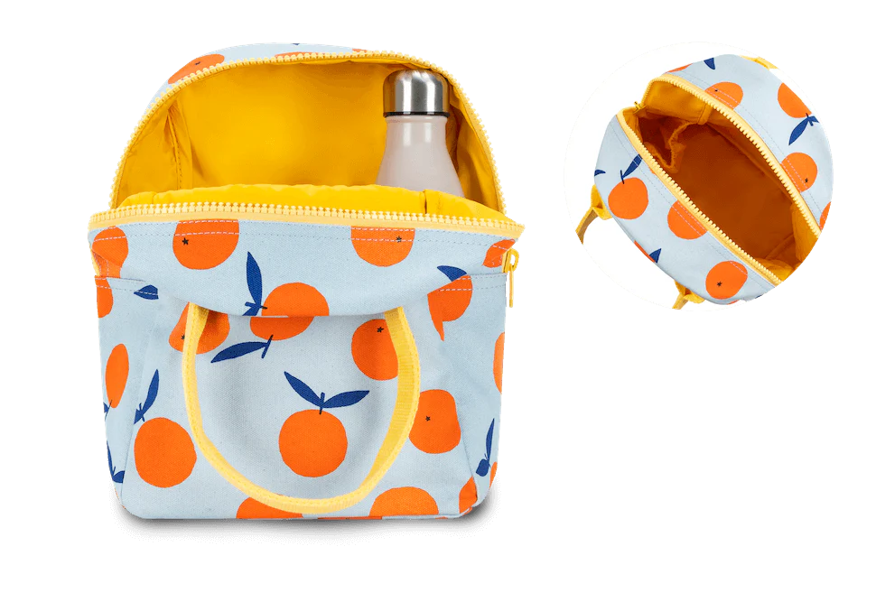 Fluf Zipper Lunch Bag- Oranges