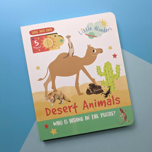 Robert Frederick Ltd - Little Wonders Puzzle Slider Books - Desert Animals