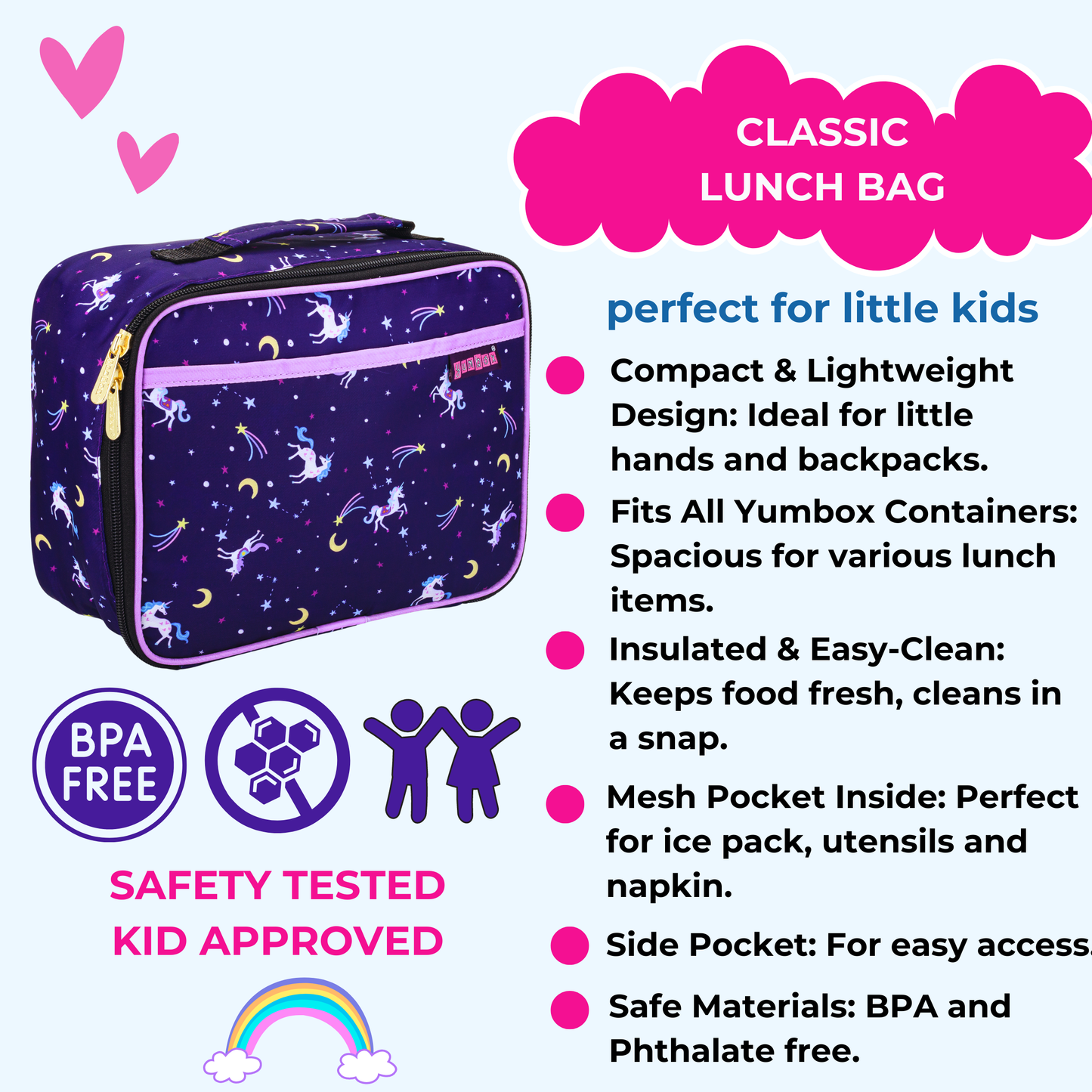 Yumbox - Classic Lunch Bag - Unicorn Purple