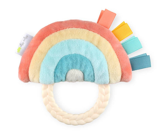 Itzy Ritzy - Ritzy Rattle Pal™ Plush Rattle Pal with Teether: Rainbow