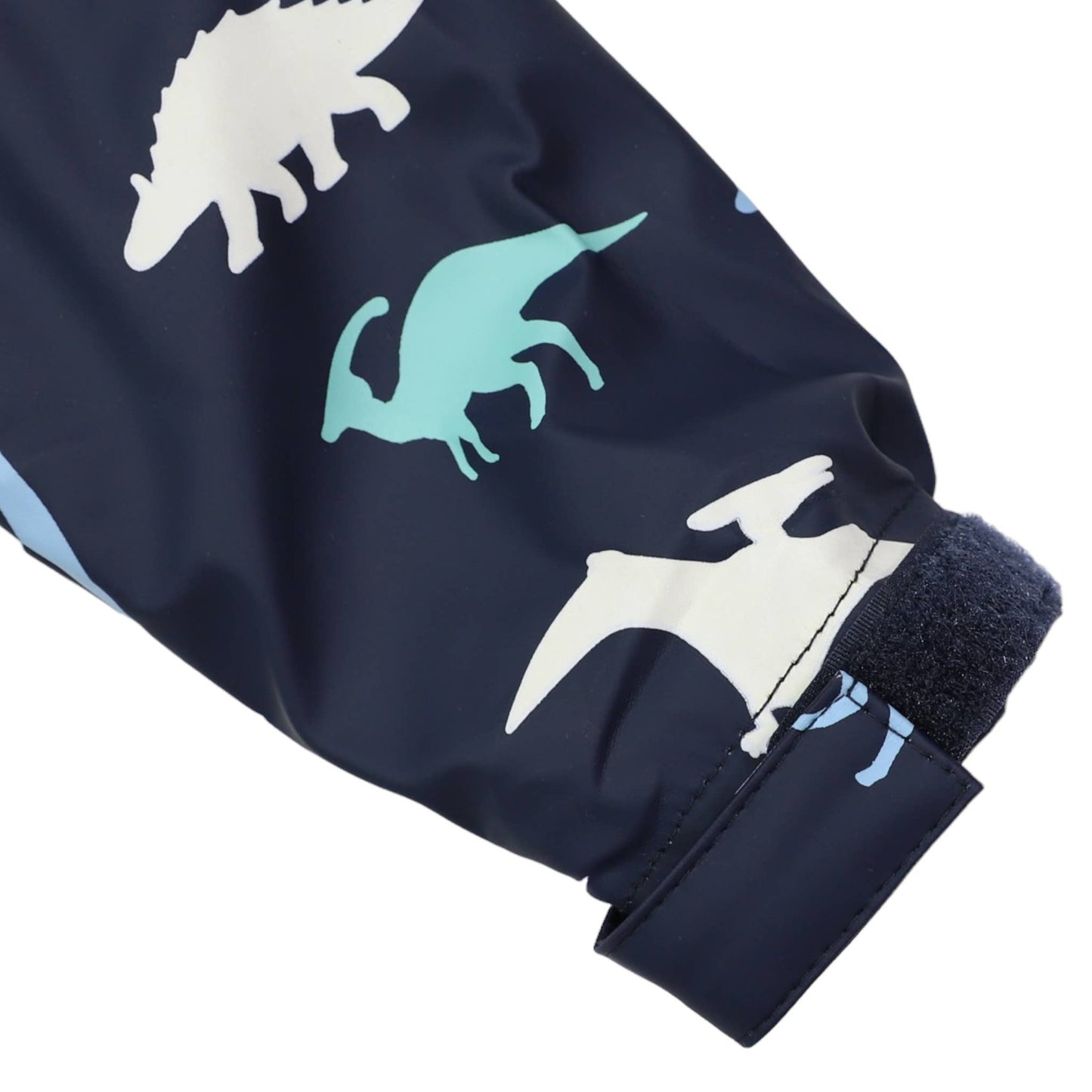 Korango - Dinosaur Colour Change Raincoat Navy - PolarFleece