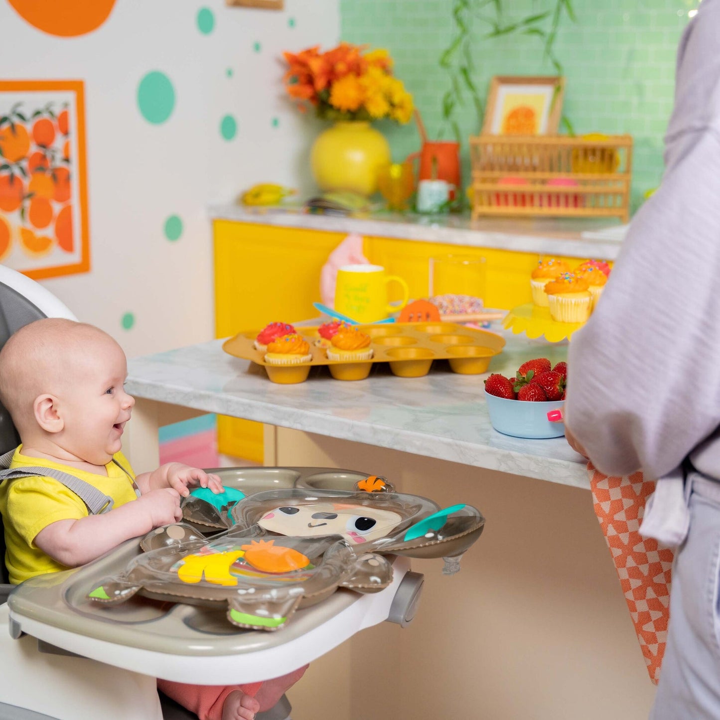 BRIGHT STARTS - Hungry Monkey™ Tummy Time Water Mat