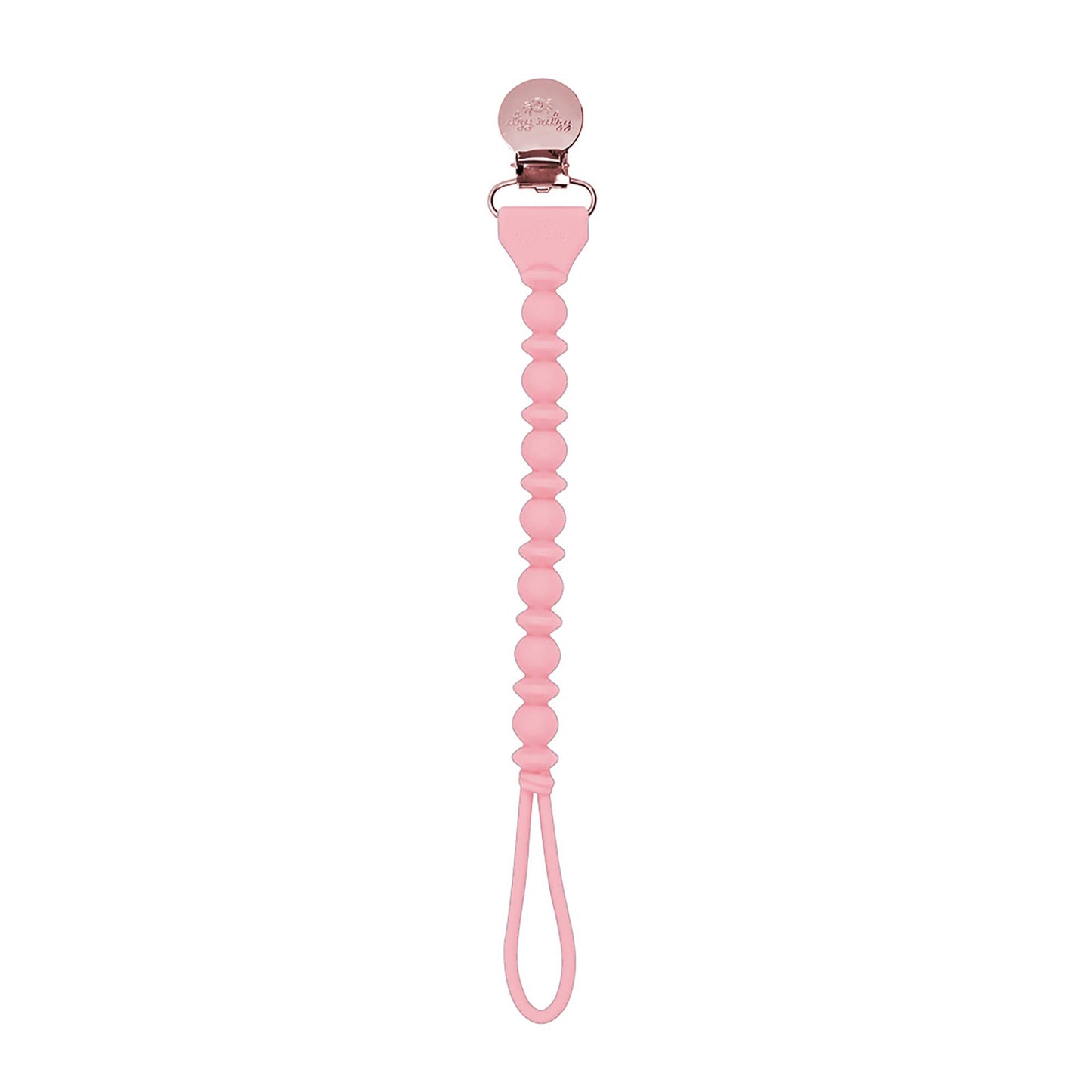 Itzy Ritzy - Sweetie Strap™ Silicone One-Piece Pacifier Clips: Pink Beaded