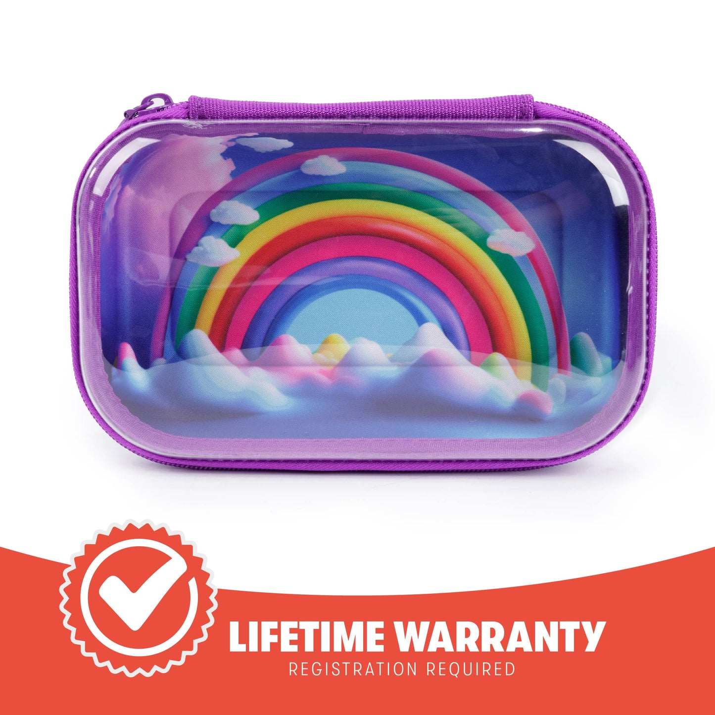 ZIPIT - ZIPIT Clear Top Pencil Box for Kids: Rainbow