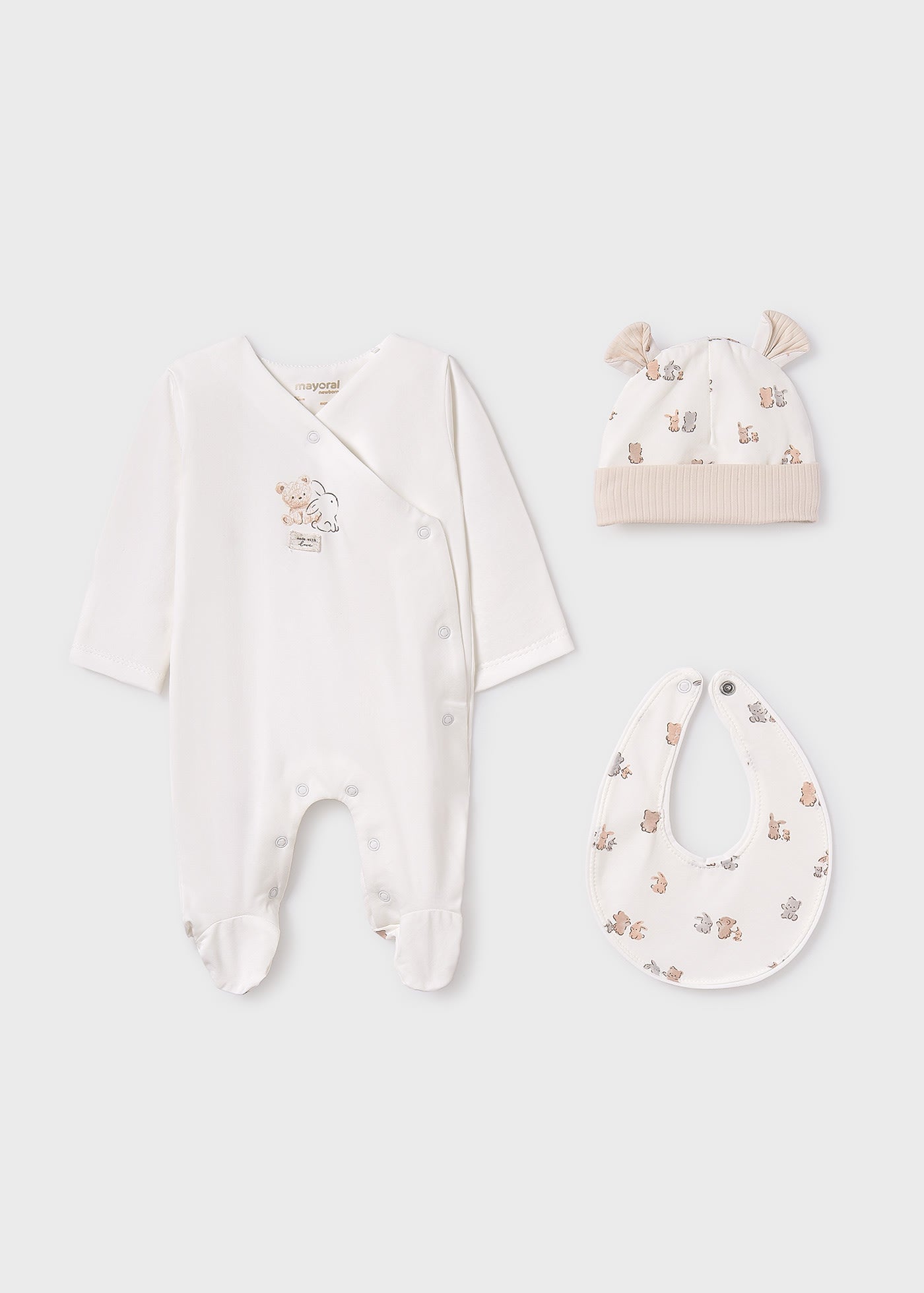 Mayoral Baby 3-Piece Gift Set Natural