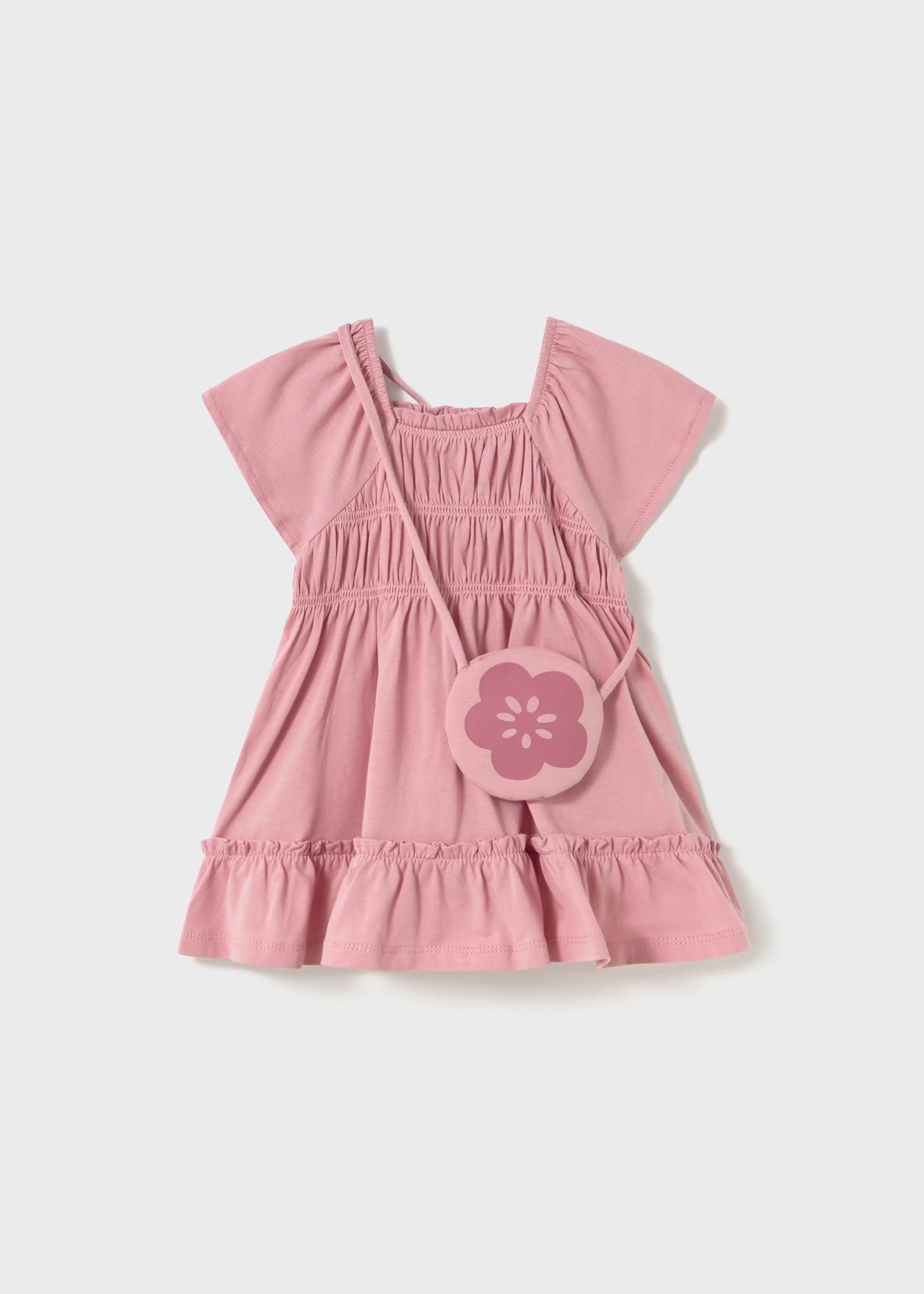 Mayoral Toddler Dress with Bag Rosado