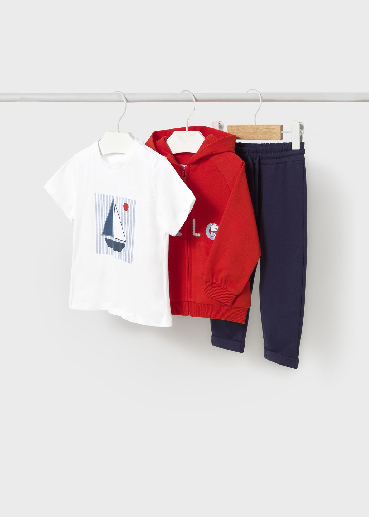 Mayoral Baby 3-Piece Set with T-Shirt Sailor