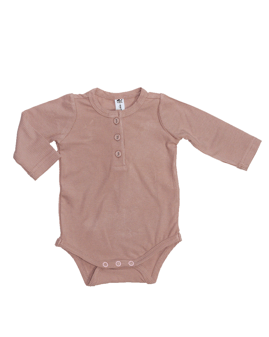 Earth Baby Outfitters- Bamboo Ribbed Long Sleeve Bodysuit