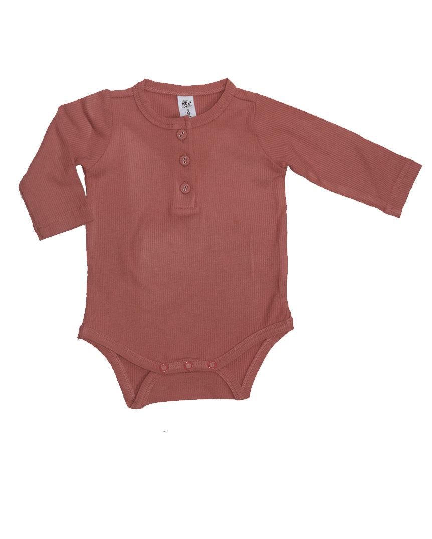 Earth Baby Outfitters- Bamboo Ribbed Long Sleeve Bodysuit