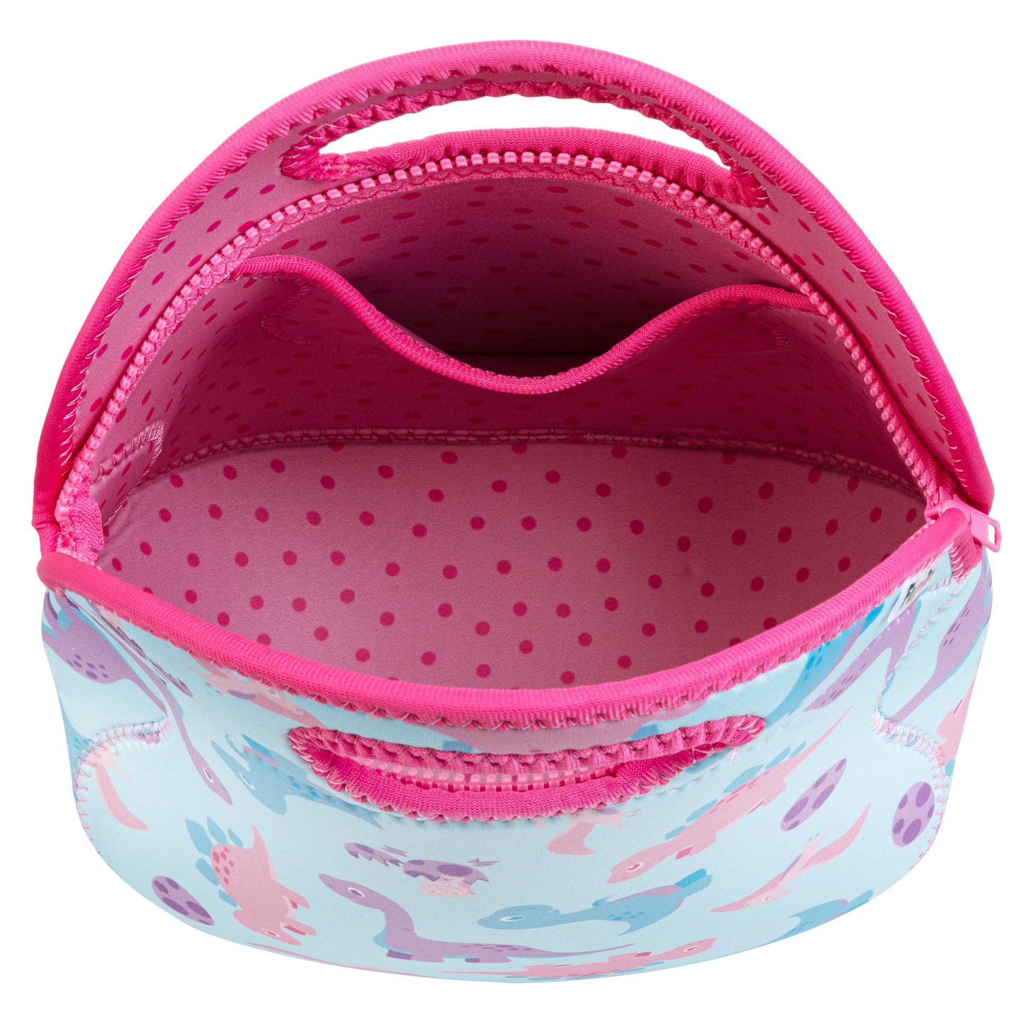 My Funkins - Large, Machine Washable Lunch Bag for Kids - Pink Dinos