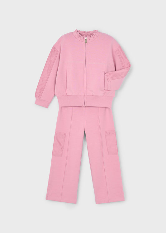 Mayoral Girls Contrast Tracksuit Set Pink