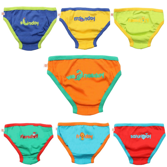 Kids Organic Pantys - 7Pc Set - Days Of The Week 4-5 Years