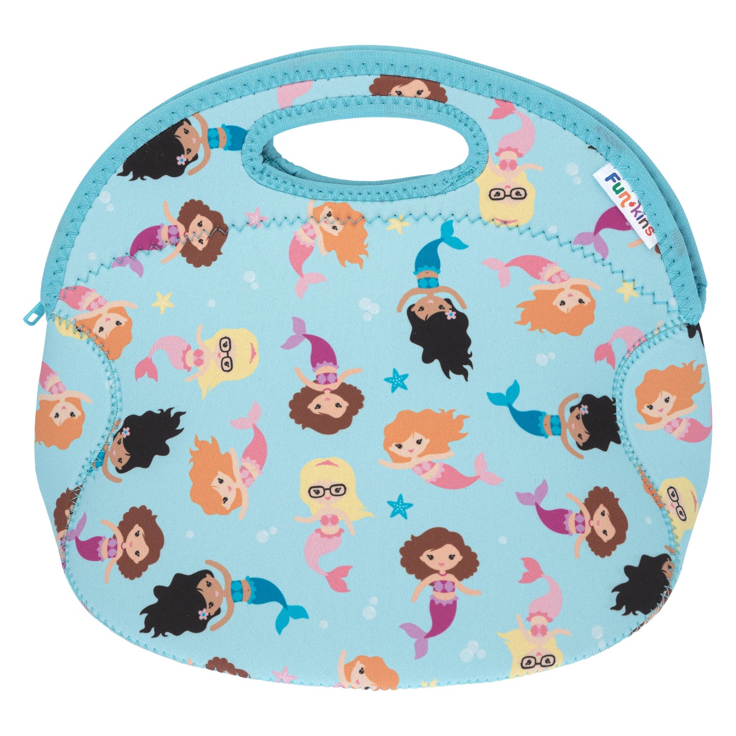 My Funkins - Large, Machine Washable Lunch Bag for Kids - Mermaids