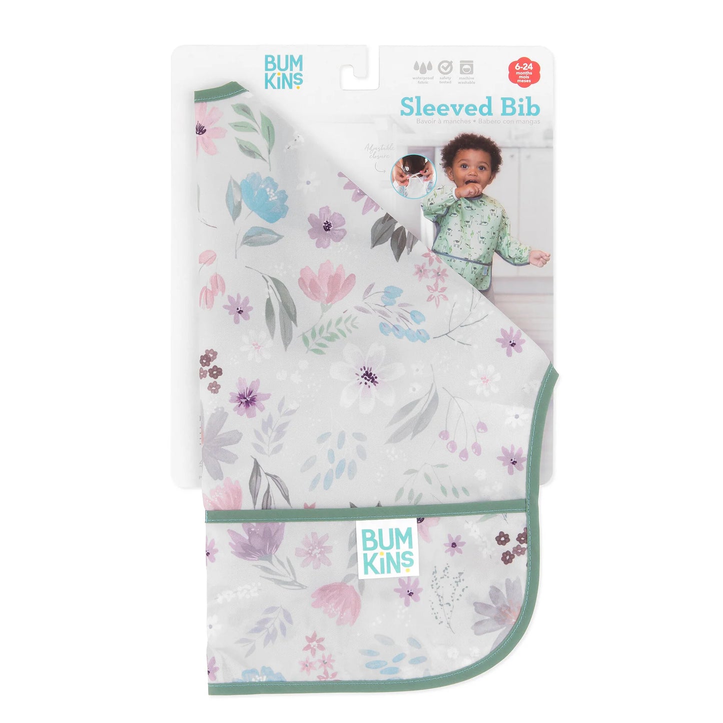 Bumkins - Sleeved Bib - Floral