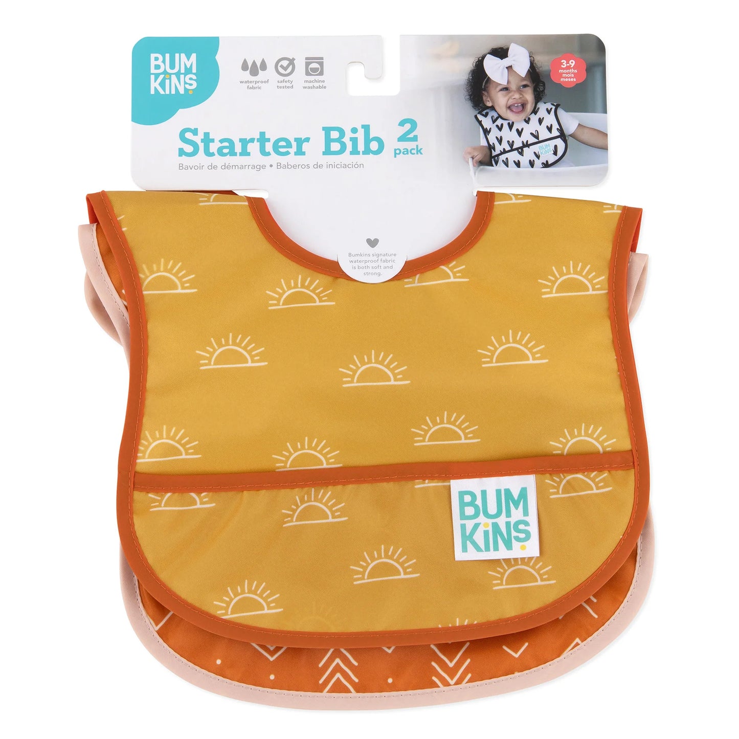 Bumkins - Starter Bib 2Pk - Sunshine/Grounded