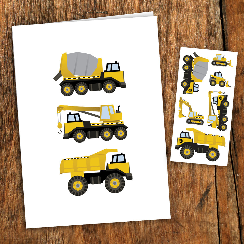 Pico Greeting Card + Temporary Tattoo - Trucks