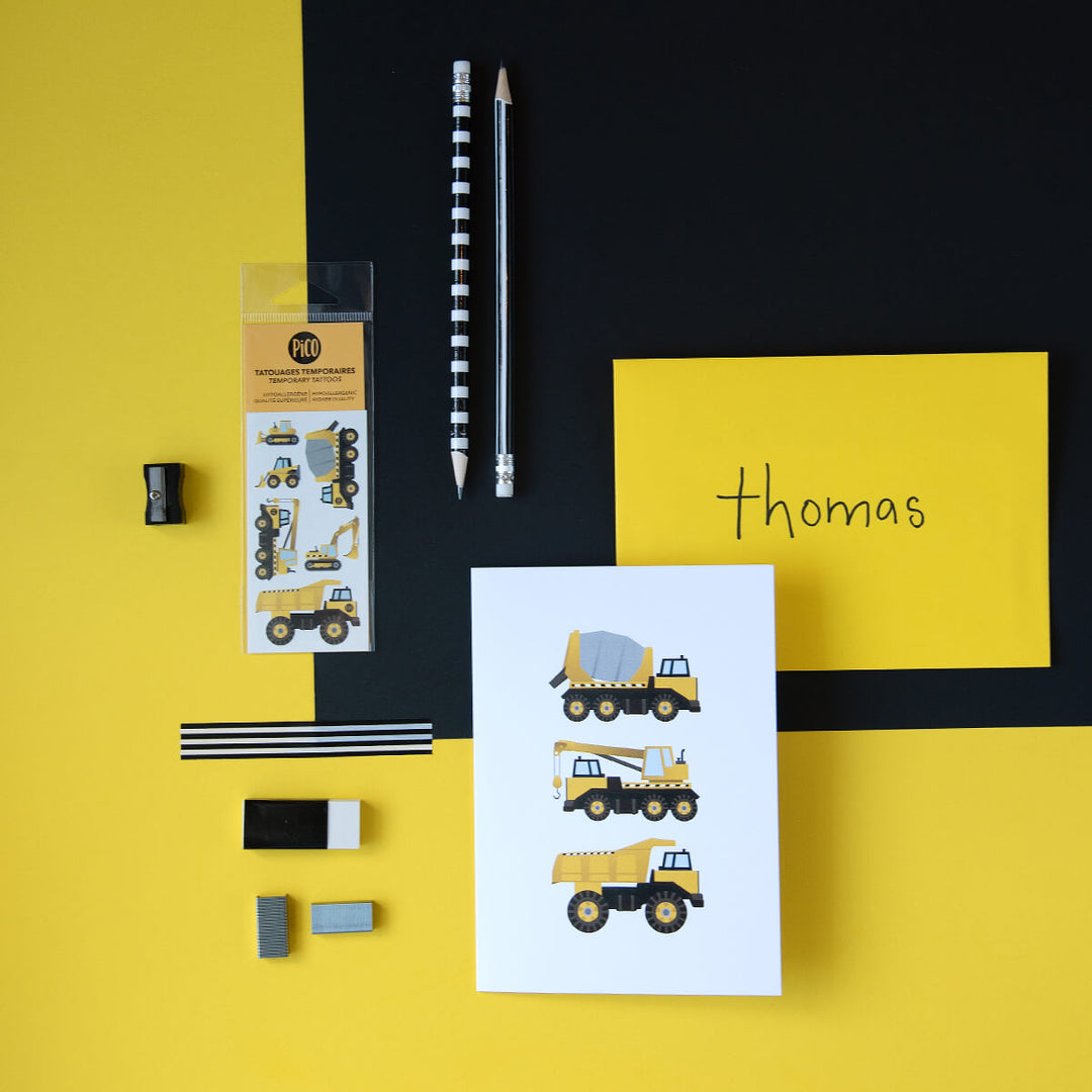 Pico Greeting Card + Temporary Tattoo - Trucks