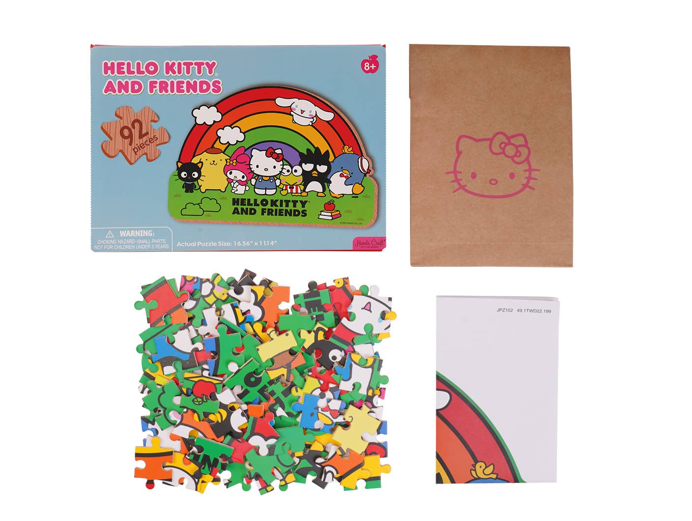 Hands Craft - Hello Kitty Wooden Jigsaw Puzzle: Hello Kitty Rainbow