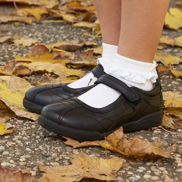 Stride Rite Medium Width Claire Black Uniform Shoes