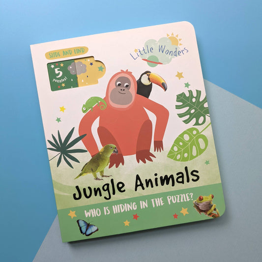 Robert Frederick Ltd - Little Wonders Puzzle Slider Books - Jungle Animals