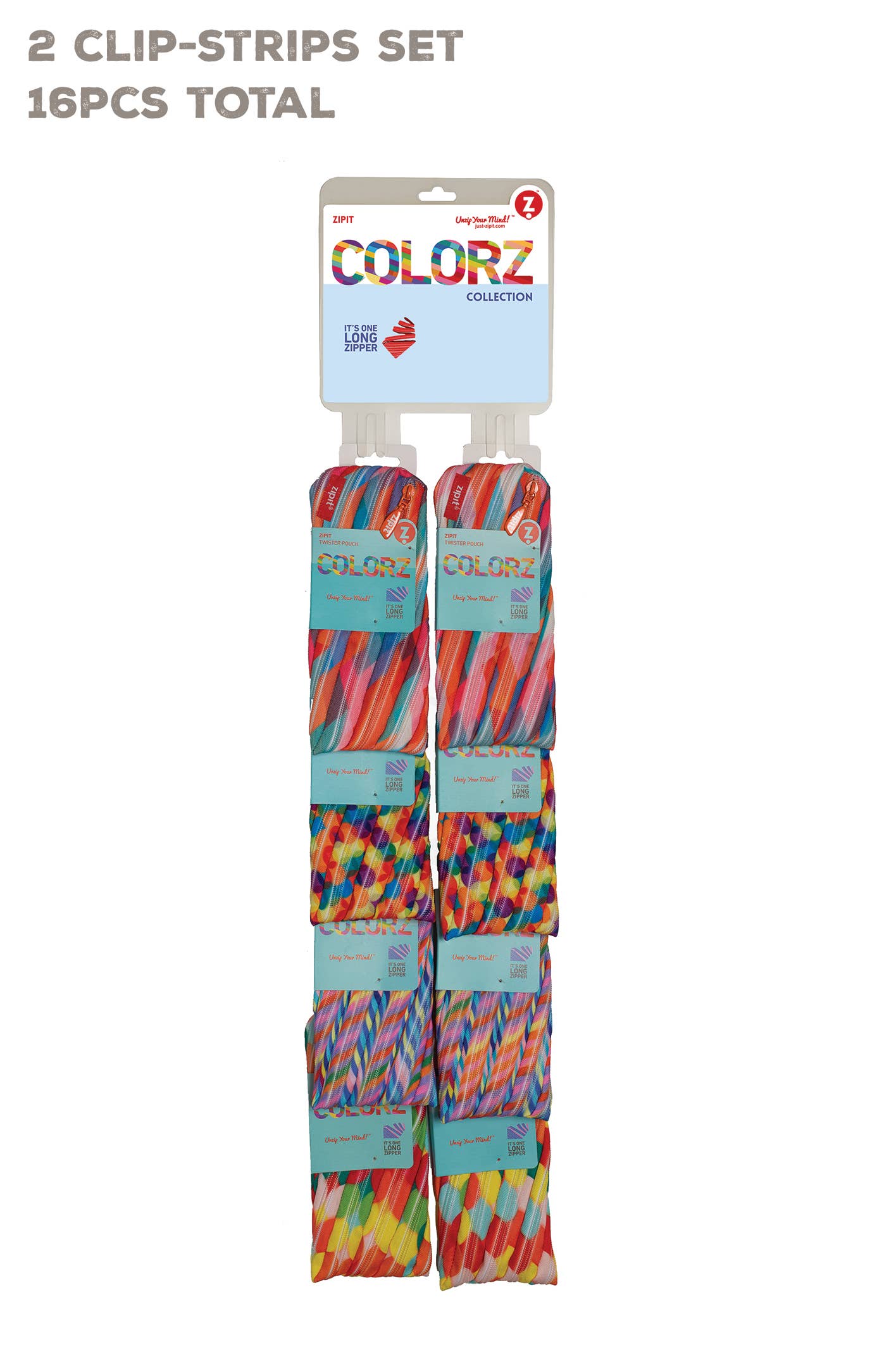 Zipit - Zipit Colorz Pencil Case 2 Clip-Strip Set