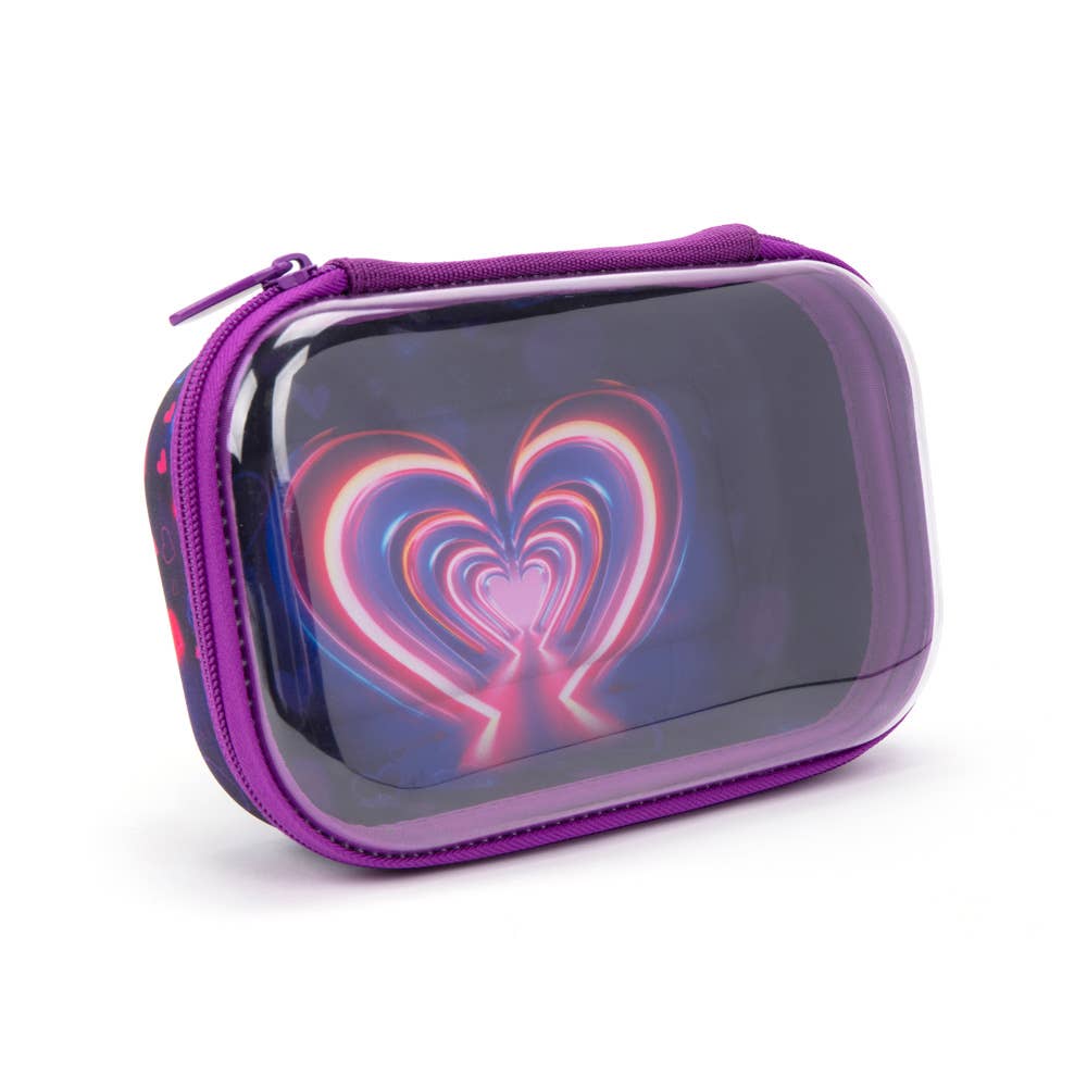 ZIPIT - ZIPIT Clear Top Pencil Box for Kids: Heart