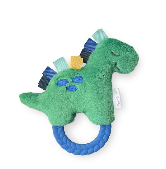 Itzy Ritzy - Ritzy Rattle Pal™ Plush Rattle Pal with Teether: Dino