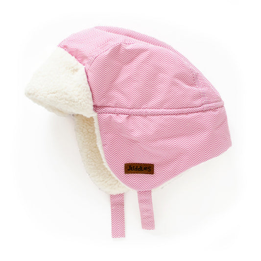 Juddlies Designs - Winter Hats - Herringbone Pink