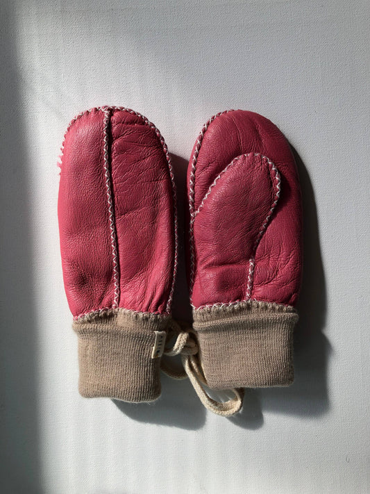 Billy Bamboo - KIDS SHEARING MITTENS: Barbie pink