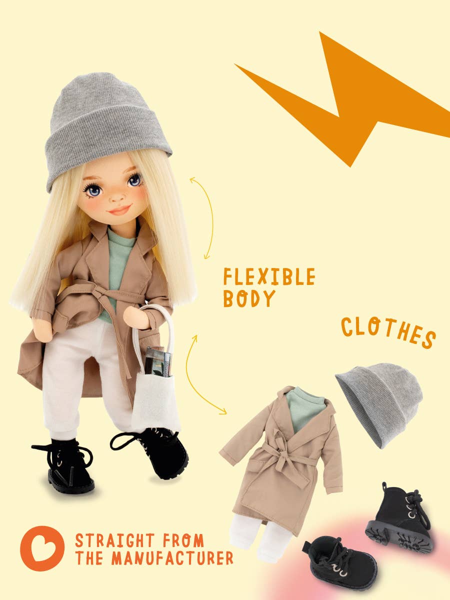 Orange Toys - Mia Doll With A Beige Trench-32cm