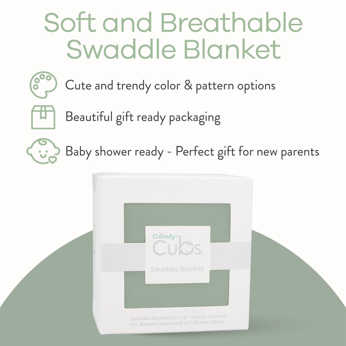 Comfy Cubs - Baby Muslin Swaddle Blankets,  Pack Of 1 & 2 By Comfy Cubs: Pack Of 1 / Blush Sun