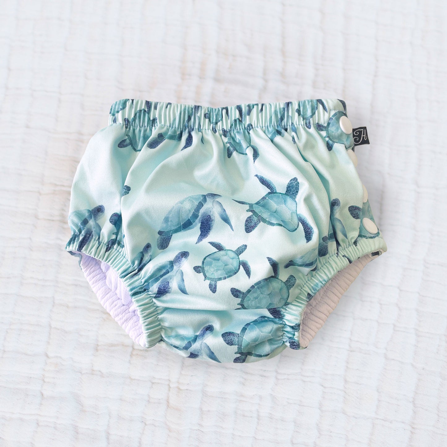 Honeysuckle Swim - Swim Diaper - Turtley Cute