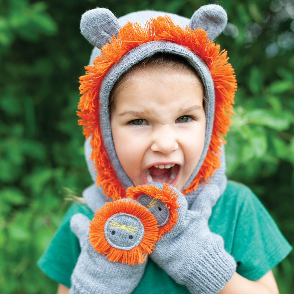 ZOOCCHINI - Baby Toddler Knit Balaclava Hat - Leo the Lion