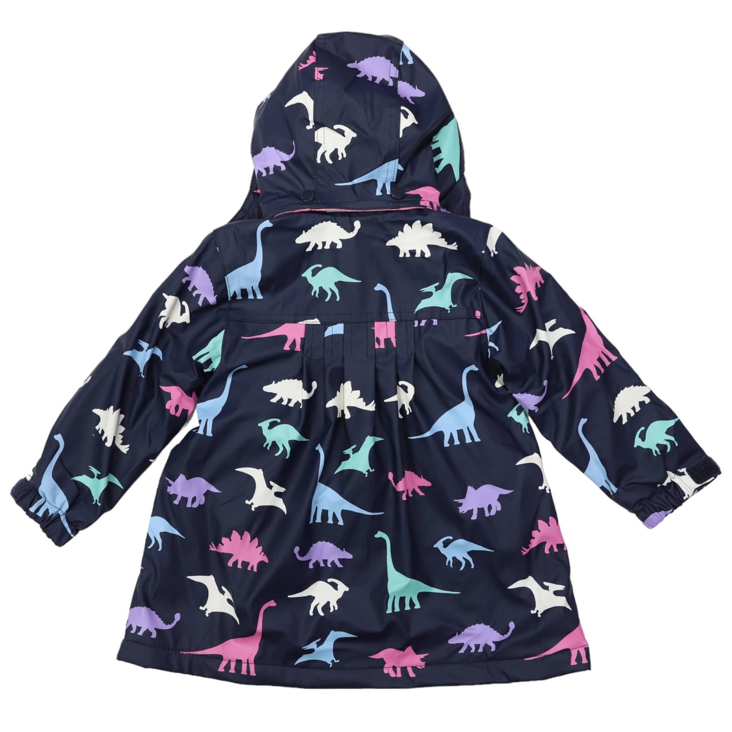 Korango - Dinosaur Colour Change Raincoat Navy - PolarFleece