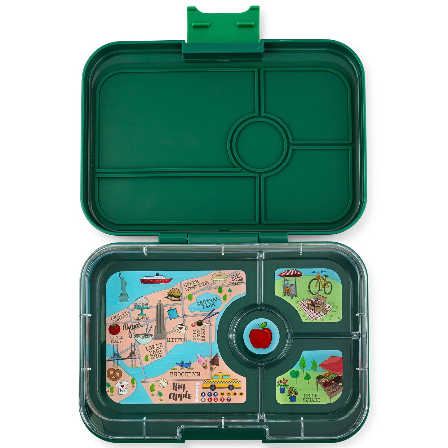 Yumbox - Leakproof Tapas Greenwich Green 4C Tray - Largest