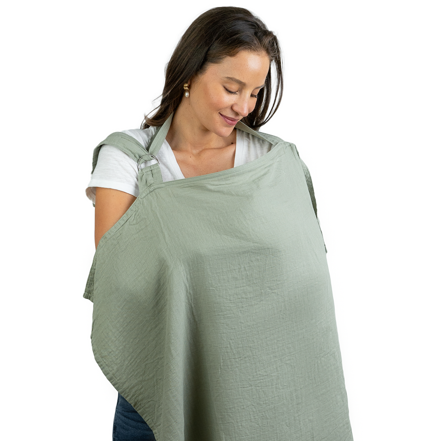 Comfy Cubs - Muslin Nursing Cover For Baby Breastfeeding By Comfy Cubs: Sage