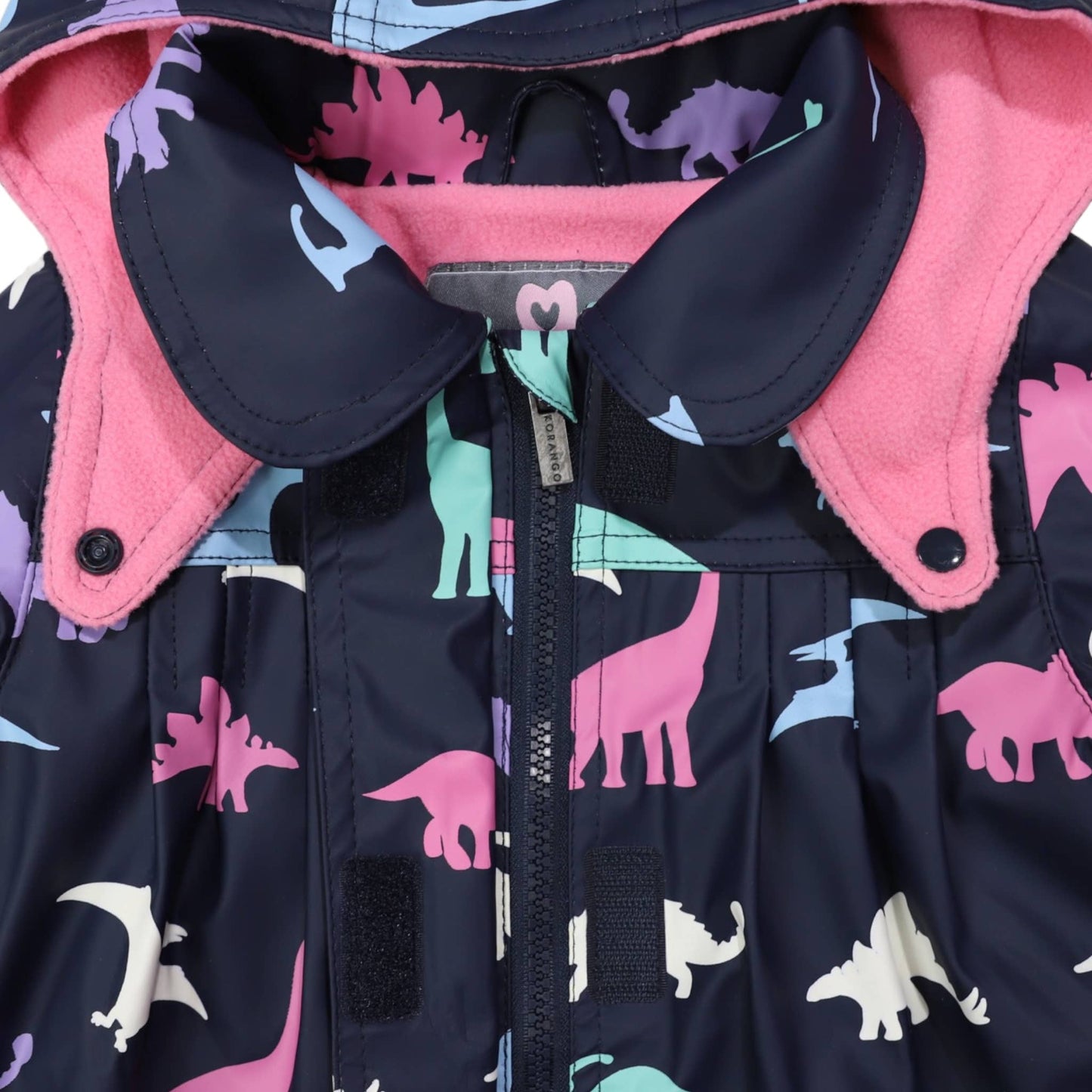 Korango - Dinosaur Colour Change Raincoat Navy - PolarFleece