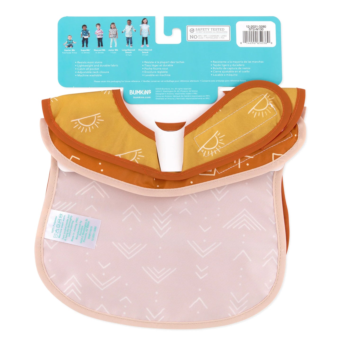 Bumkins - Starter Bib 2Pk - Sunshine/Grounded