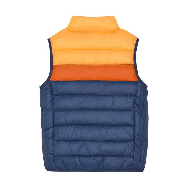 Color Kids Waistcoat Quilted Colorblock Vest Orange Pop